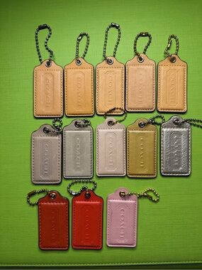 Coach Leather Bag Tag Set in Multicolor Leather